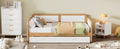 Twin Size Solid Wood Daybed With Trundle For Limited Space Kids, Teens, Adults, No Need Box Spring, Walnut And White Box Spring Not Required Twin White Walnut Wood Bedroom Modern Pine Daybeds Wood