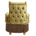 Gold Vanity Stool With Button Tufted Gold Vanity Stools Bedroom Round Yellow Tufted Cushions Upholstered