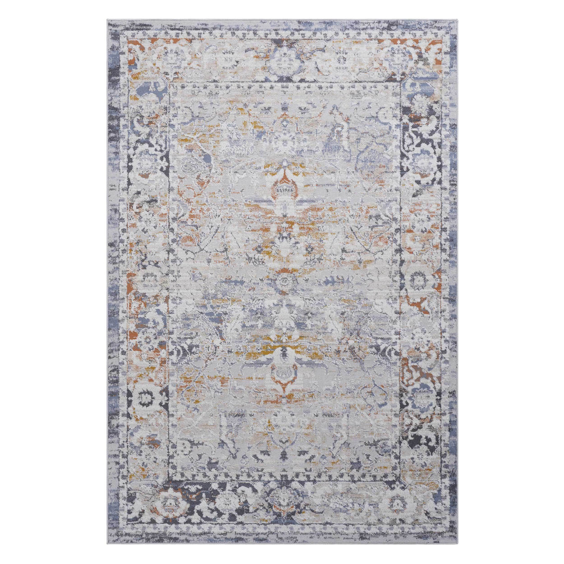 Naar Payas Collection 2X3 Ivory Grey Traditional Non Shedding Living Room Bedroom Dining Home Office Stylish And Stain Resistant Area Rug Ivory Grey Polyester