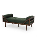 Chaise Lounge Blackish Green Fabric