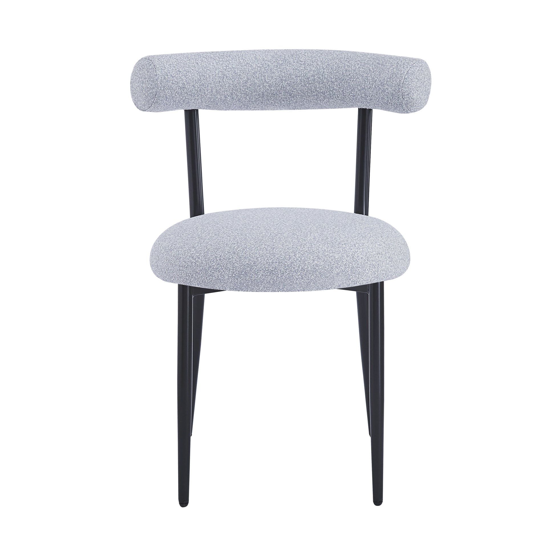 Dining Chair Set Of 2 Grey Fabric