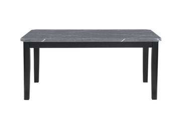 Vhong Dining Table Gray Rubber Wood