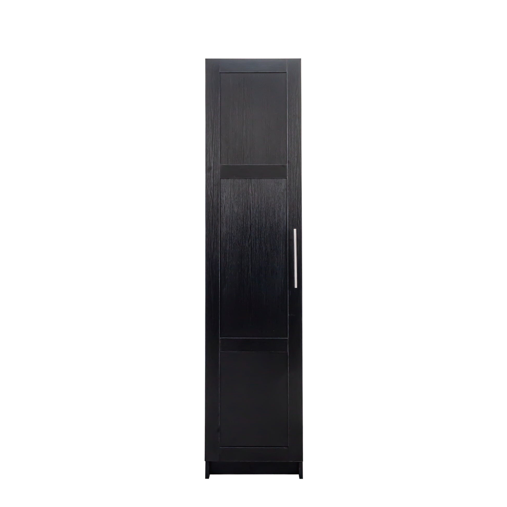 Stackable Wall Mounted Storage Cabinet, 15.75" D X 15.75" W X 70.87" H,Black Black Mdf