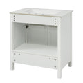 30 Inch Bathroom Vanity With Ceramic Sink And Large Storage The Perfect Choice For Small Bathrooms White Bathroom Solid Wood Mdf