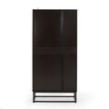 Bar Cabinet Dark Grey Wood