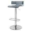 Grey And Chrome Adjustable Swivel Stool Grey Silver Bar Stools & Counter Stools Bedroom Rectangular Grey Modern Swivel Plastic Metal