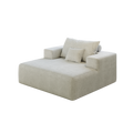 55 Inch Chenille Sponge Sofa Lounge Chair,No Assembly Required,Fluffy Modern Sleeper Chair For Indoor Living Room Bedroom Beige Foam Chenille 1 Seat