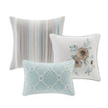6 Piece Cotton Quilt Set With Throw Pillows Green Full Queen Green Polyester
