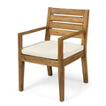 Nestor Dining Chair, Beige Natural Acacia Wood