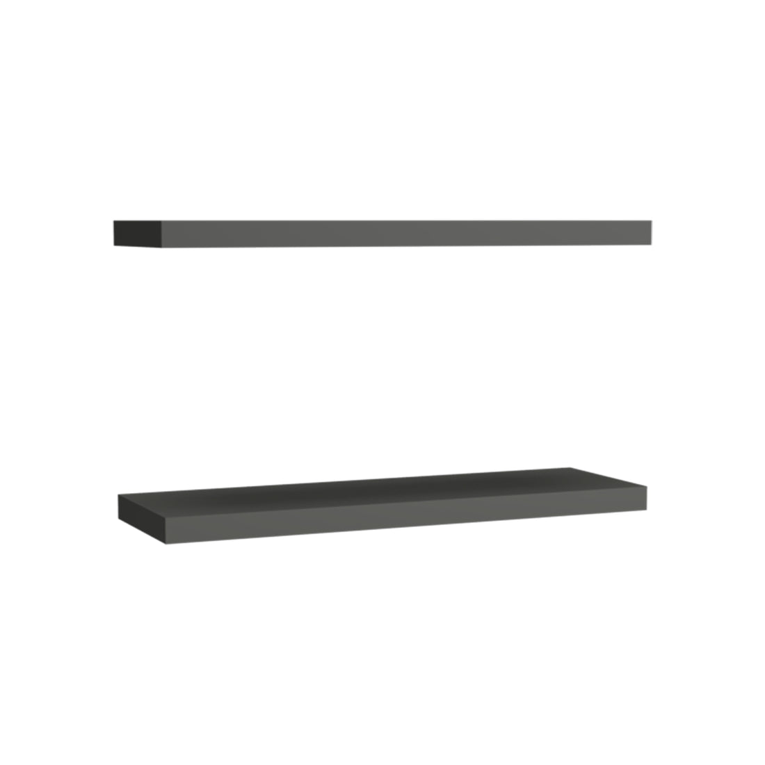 Ecco 31.5" Wide Floating Shelves Set Of 2, Shelves For Wall Decor For Bedroom, Bathroom Storage Shelves, Book Shelves For Living Room 2 Or Less Gray Horizontal Primary Living Space Open Back Modern