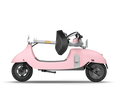 Electric Scooter With Foldable Seat W 35 Miles Operating Range & 15.5Mph Max Speed Pink Pink Aluminum