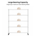 Warehouse, Supermarket, Kitchen, And Other 5 Layer Heavy Duty Adjustable Shelves With Wheels And Adjustable Feet, Each Metal Frame Bearing 300 Pounds. 59.45 