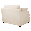Mirod Oversized Accent Chair Comfortable Armrest Cushions, Versatile Neutral Style, Elegant Design, Durable Frame Beige Polyester