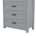 4 Pieces Bedroom Sets Queen Size Vintage Wooden Bed Frame With 2 Nightstands And 1 Dresser,Light Gray Box Spring Not Required Queen Light Gray 4 Piece Set American Traditional Solid Wood Mdf