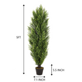 Christmas Like Artificial Cedar Cypress Plants Faux Boxwood Pine Greenery Trees Plantas Artificiales For Decor 2Pcs Set Green Plastic