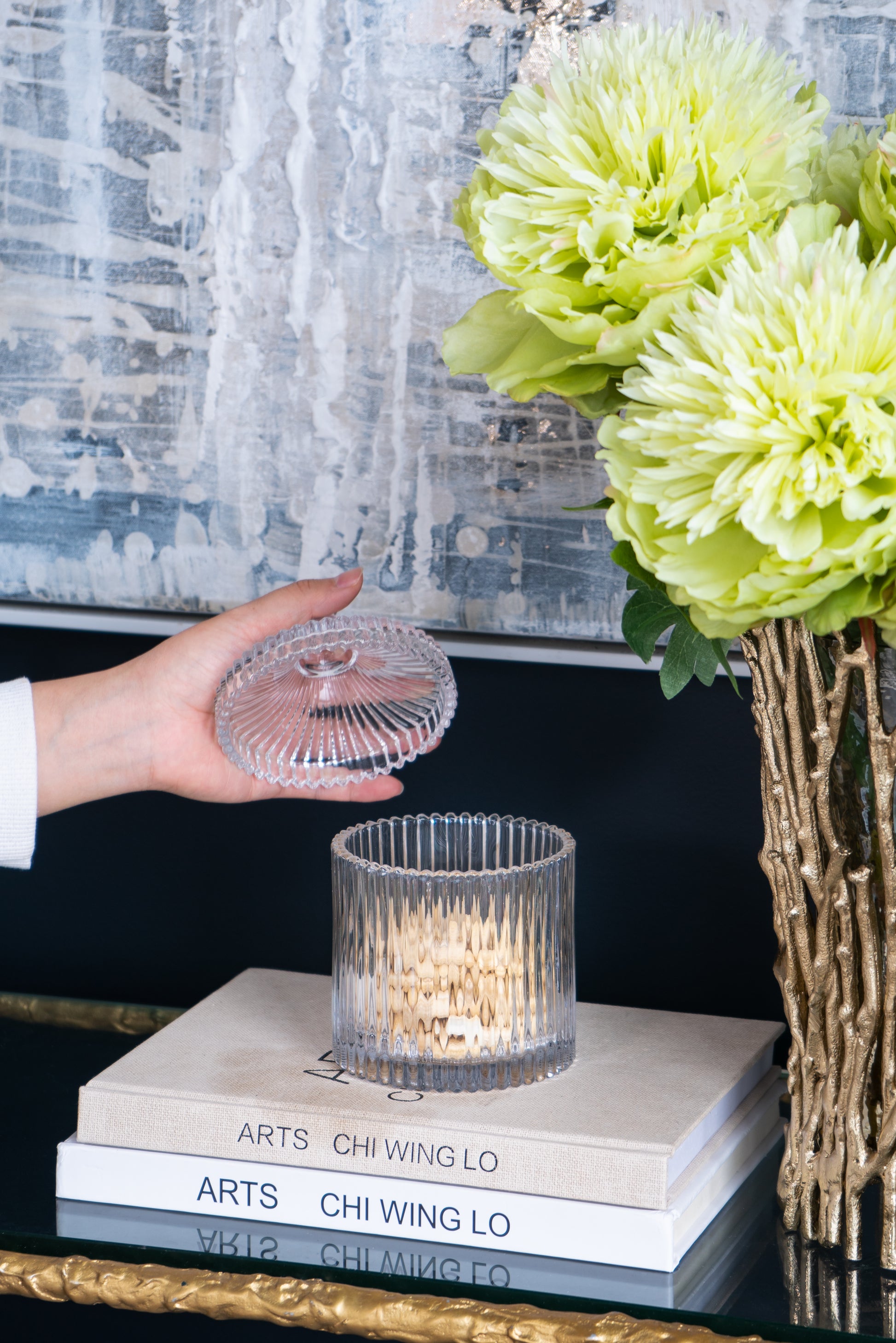 D4X6"Ancell Lidded Glass Jar Clear Glass