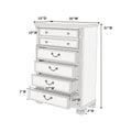 Antique Silver 1Pc Chest Of Drawers Storage Bedroom Furniture Traditional Classic Style Chest Antique Silver Bedroom Contemporary,Modern,Transitional Particle Board Mdf,Plywood