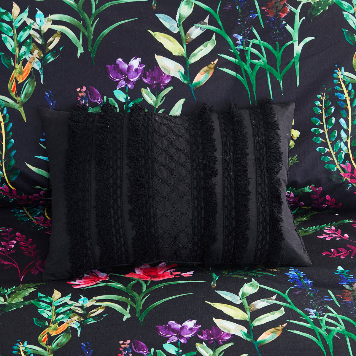 5 Piece Comforter Set Black Full Queen Full Multicolor Polyester