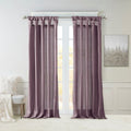 Twist Tab Lined Window Curtain Panel Only 1 Pc Panel Purple Polyester