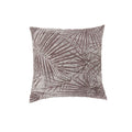 Contemporary Style Palm Leaves Designed Set Of 2 Throw Pillows, Brown Brown Polyester