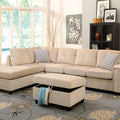 Beige Storage Upholstery Ottoman Beige Velvet Wood Primary Living Space Solid Beige Flip Top Rectangle With Storage Velvet
