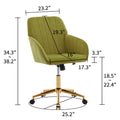 Ty Office Chair Pale Green Velvet