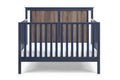 Connelly 4 In 1 Convertible Crib Midnight Blue Vintage Walnut Blue Brown Wood