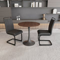 Walnut Circular Dining Table, 31.5 
