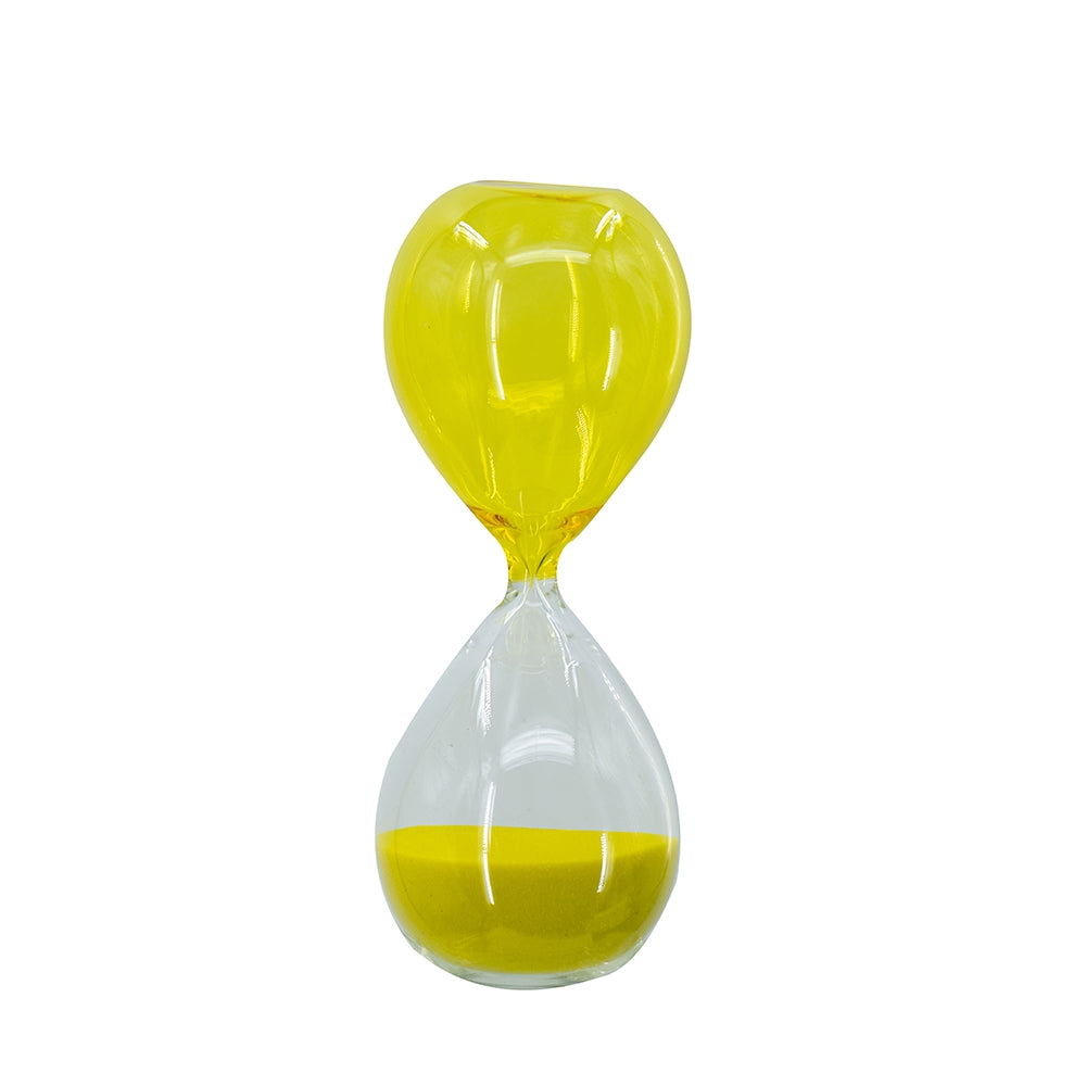 5X14" Hourglass, 60 Min Yellow Yellow Glass