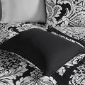 7 Piece Cotton Printed Comforter Set Black Cal King California King Black Polyester