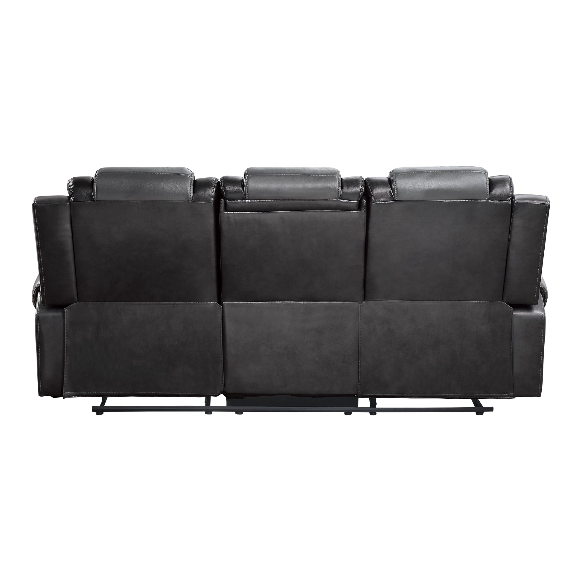 Modern Luxury Living Room Sofa Set 2Pc Reclining Sofa Loveseat Formal Furniture Premium Faux Leather Upholstery Comfortable Two Tone Gray Finish Dark Gray,Light Gray Faux Leather Wood Primary Living Space Luxury,Modern Plywood,Solid Wood 5 Seat