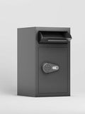 Depository Drop Safe, Front Drop Slot Lock Box With Digital Combination And Anti Fishing, Silent Deposit Safe Box, Security Money Safe For Cash Slips Expense Business Office Home Black Steel