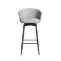 30 Inch Dining Chairs Set Of 2 Modern Style 360 Swivel Bar Chairs With Simple Design, Comfortable High Stools, And Flexible Dining Chairs Suitable For Bars, Restaurants,Velvet Bar Chair Beige Grey