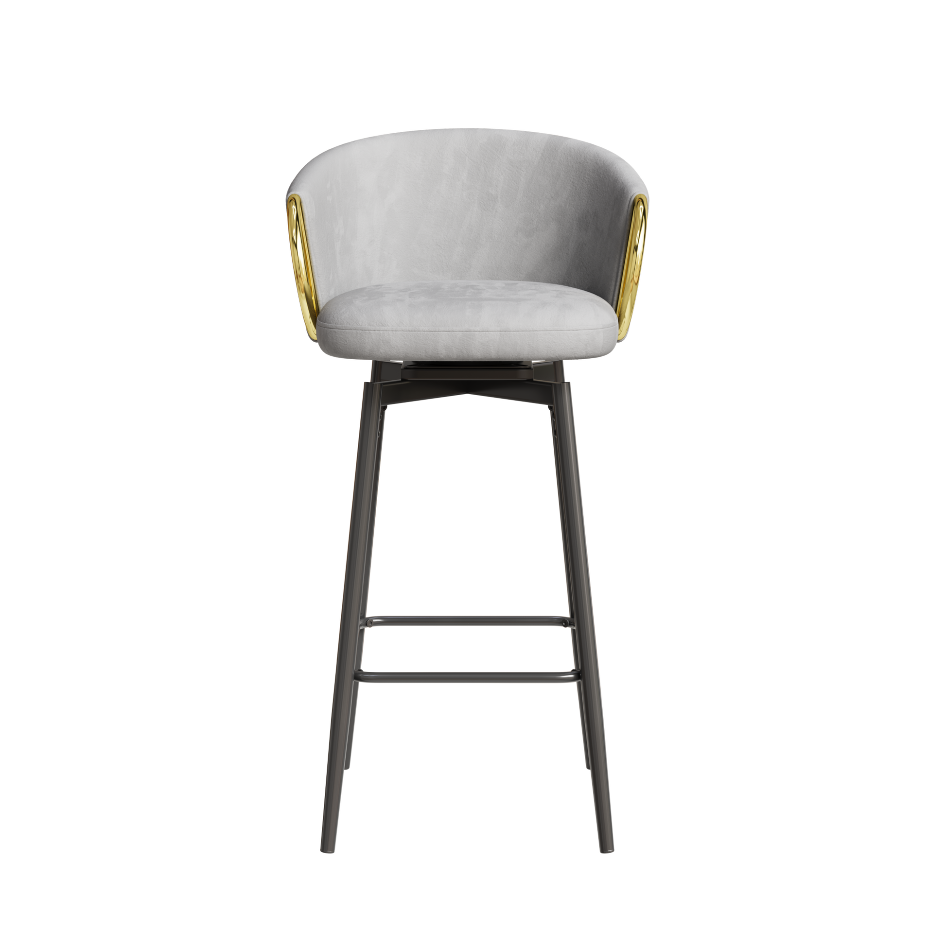 30 Inch Dining Chairs Set Of 2 Modern Style 360 Swivel Bar Chairs With Simple Design, Comfortable High Stools, And Flexible Dining Chairs Suitable For Bars, Restaurants,Velvet Bar Chair Beige Grey