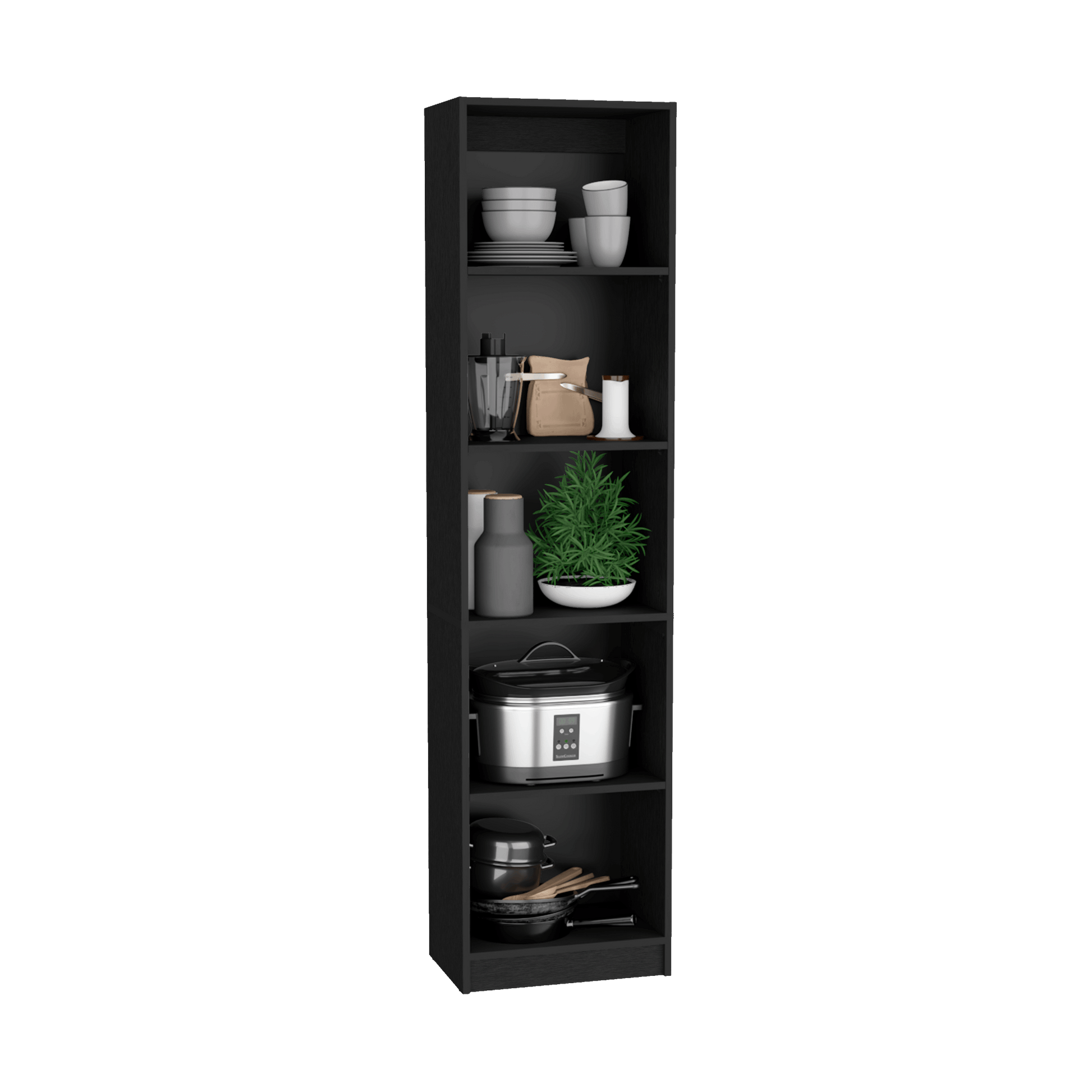 2 Piece Bookcase Living Room Set, Storage Cabinet, 42" Wide And 9 Shelves Black 5 Or More Shelves Black Office Modern Particle Board