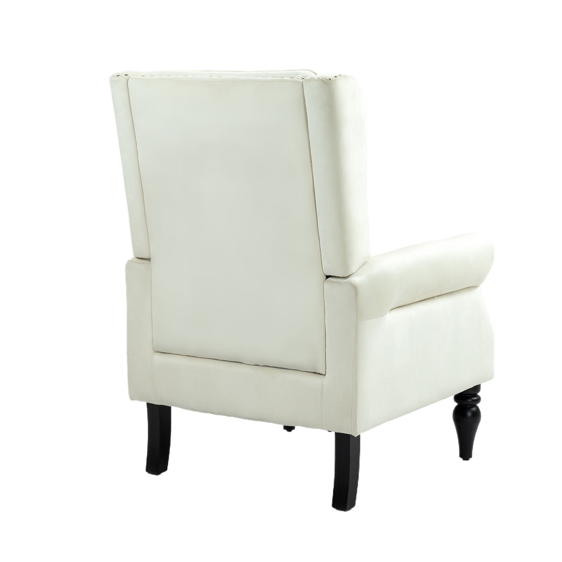 Coolmore Wood Frame Armchair, Modern Accent Chair Lounge Chair With Sturdy Wood Legs For Living Room Bedroom Beige Beige Primary Living Space Foam Velvet