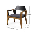 Soho Club Chair Mp2 Set Of 2 Teak Wood Metal Waterproof Fabric