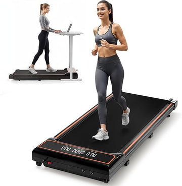 Walking Pad Under Desk Treadmill 3 In 1 Portable Folding Walking Jogging Running Machine With Remote Control & Led Display For Home Office, Larger Running Area, Quiet For Fitness In Small Spaces