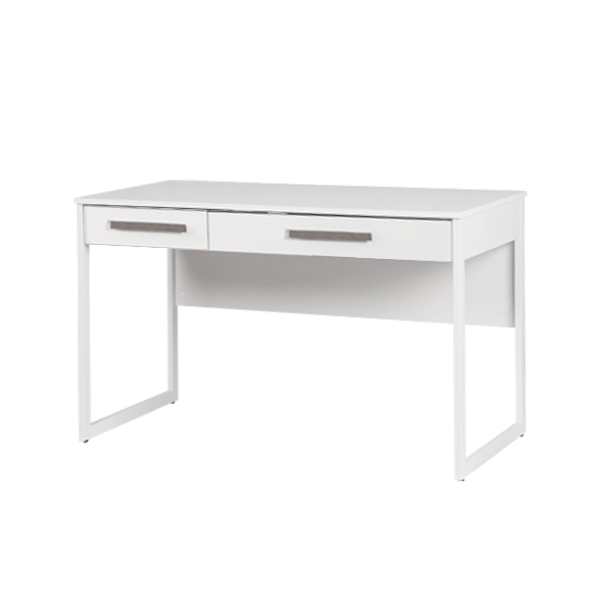 47" Writing Desk Elegant White Desk With Drawers And Shelves Durable Computer Table Desk For Home Office, Study Table, Writing Desk For Students, Executive Office Desk With Storage White Solid Wood