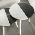 Taj Marble Top Nesting Tables White White Marble