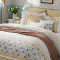 9 Piece Cotton Percale Comforter Set Yellow Queen Queen Yellow Polyester