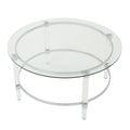 Round Coffee Table Clear Glass