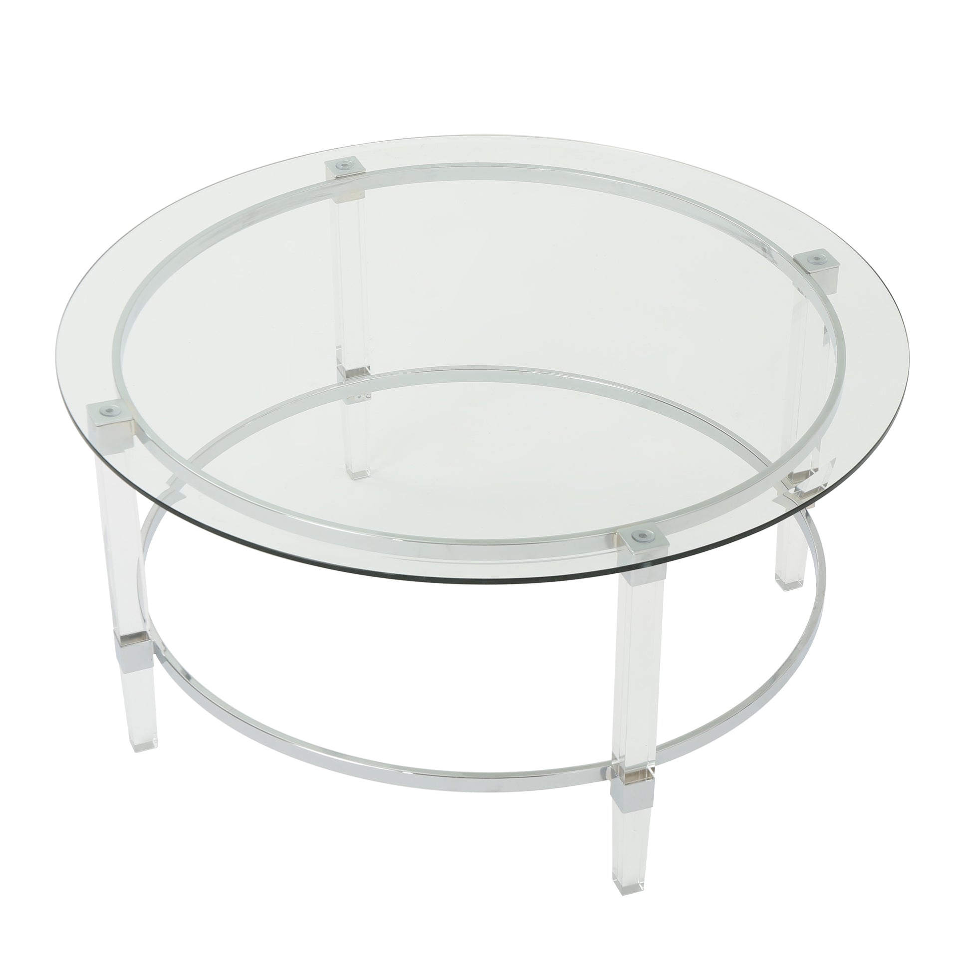 Round Coffee Table Clear Glass