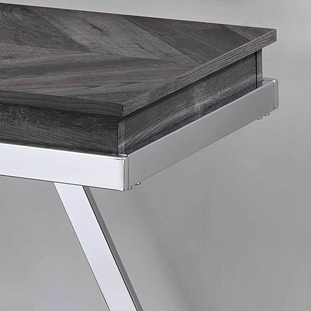 Roma Sofa Table Gray Gray Iron