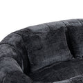 Coolmore Bean Bag Sofa Lazy Sofa Durable Comfort Lounger High Back Bean Bag Chair Couch For Adults And Kids, Indoor & Outdoor, Accent Floor Soft Lounge Chair Black Chenille Black Foam Chenille 2 Seat