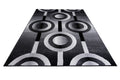 Jersey Area Rugs, Carpets For Livingroom, 7X10 Area Rugs ,3987 Black Grey Rectangle 8&10 Black Grey Contemporary Abstract Polypropylene