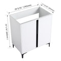 Soft Close Doors Bathroom Vanity,30 Inch For Small Bathroom Only Vanity ,No Sink White 2 Bathroom Freestanding Modern Plywood