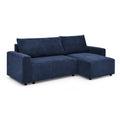 Modular Corduroy Upholstered 3 Seater Sofa Bed With Storage For Home Apartment Office Living Room, Free Combination, L Shapedblue Blue Wood Primary Living Space Medium Soft Pillow Back Eucalyptus Square Arms Foam Corduroy 3 Seat
