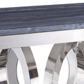 Grey And Silver Rectangle Coffee Table Grey Silver Rectangular Artificial Marble