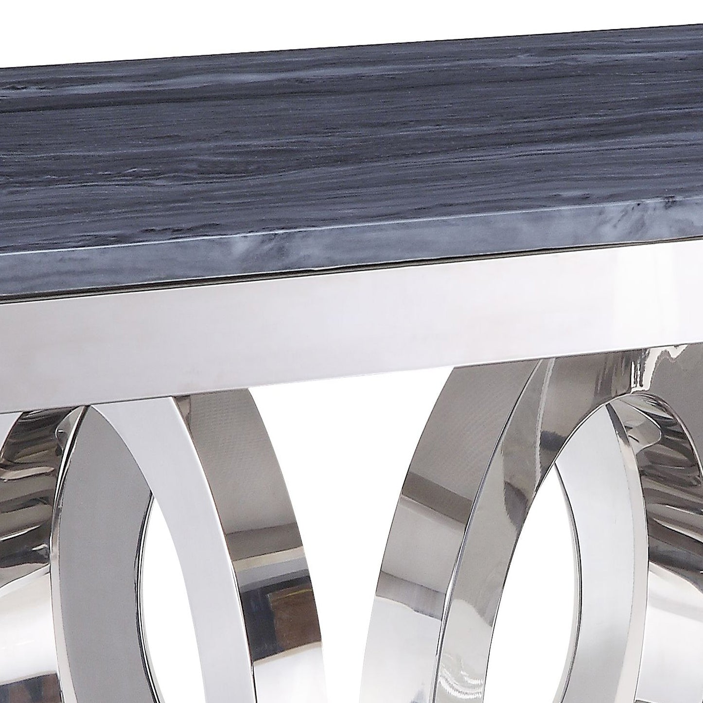 Grey And Silver Rectangle Coffee Table Grey Silver Rectangular Artificial Marble